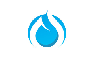 water drop nature Logo Template vector illustration design V8