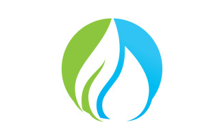 water drop nature Logo Template vector illustration design V9