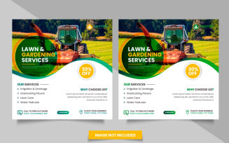 Agricultural and farming services social media post and gardening social media banner
