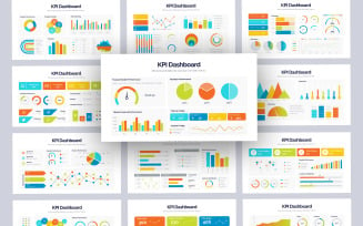Business KPI Dashboard Professional PowerPoint Template