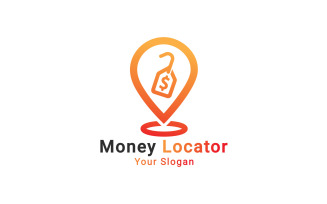 Finance Location Logo, Money Changer Logo, Bank Atm Location Logo, Money And Pin Logo