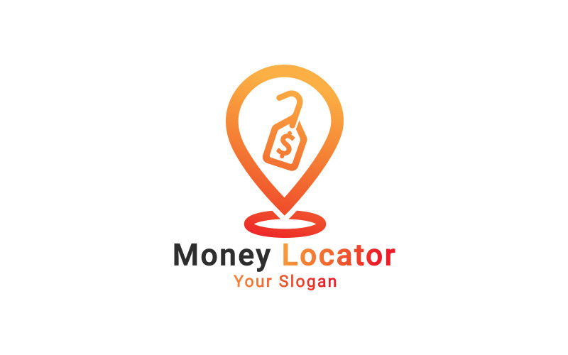 Finance Location Logo, Money Changer Logo, Bank Atm Location Logo, Money And Pin Logo Logo Template