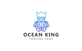 Ocean King Logo And Water King Logo Template