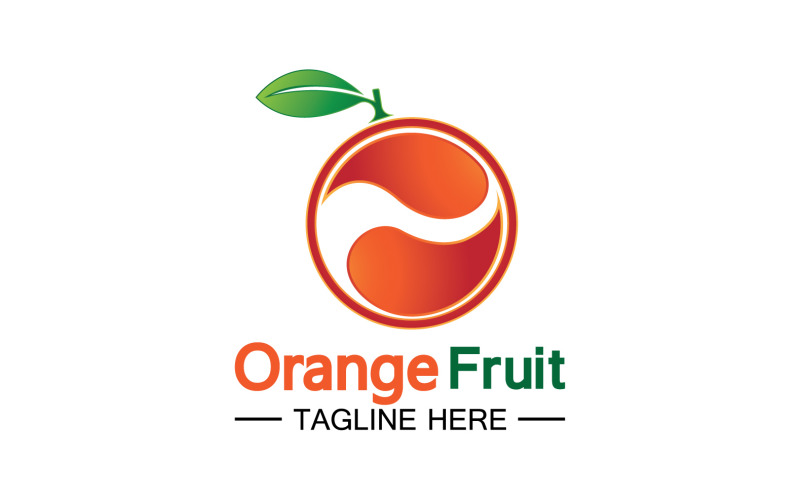 Orange Fruits Fresh Symbol Logo 3 Logo Template
