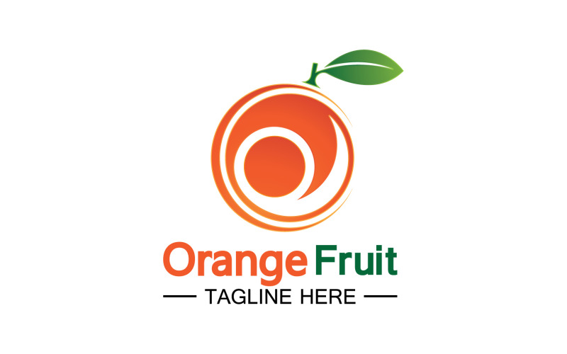 Orange Fruits Fresh Symbol Logo 4 Logo Template