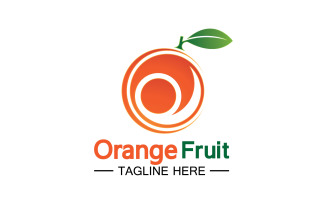 Orange Fruits Fresh Symbol Logo 4