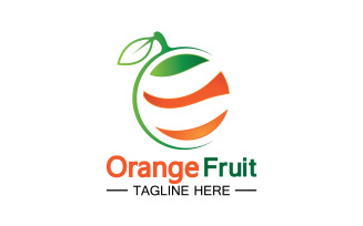 Orange Fruits Fresh Symbol Logo 7
