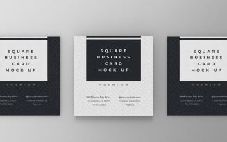 Square Business Card Mockup PSD Template Vol 33