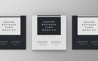 Square Business Card Mockup PSD Template Vol 33