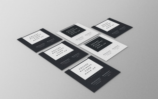 Square Business Card Mockup PSD Template Vol 43