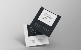 Square Business Card Mockup PSD Template Vol 44