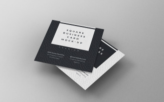 Square Business Card Mockup PSD Template Vol 47
