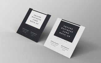 Square Business Card Mockup PSD Template Vol 48