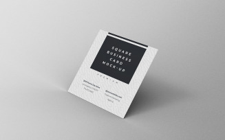 Square Business Card Mockup PSD Template Vol 49