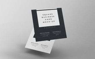 Square Business Card Mockup PSD Template Vol 50