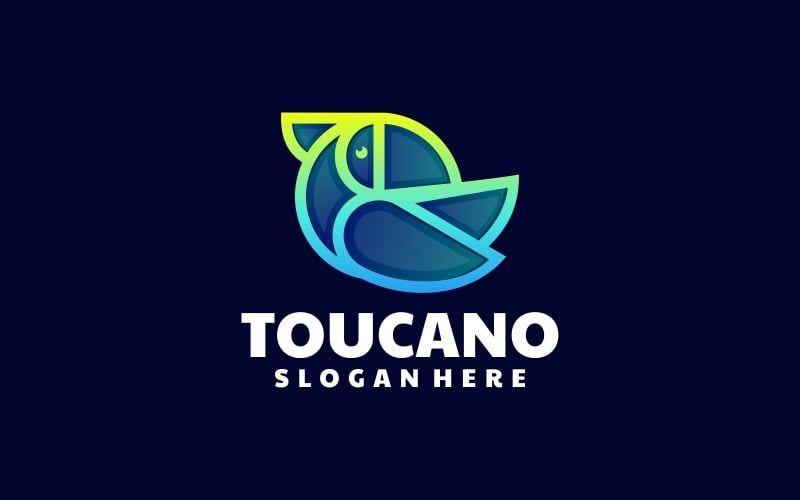 Toucan Line Art Gradient Logo 1 Logo Template