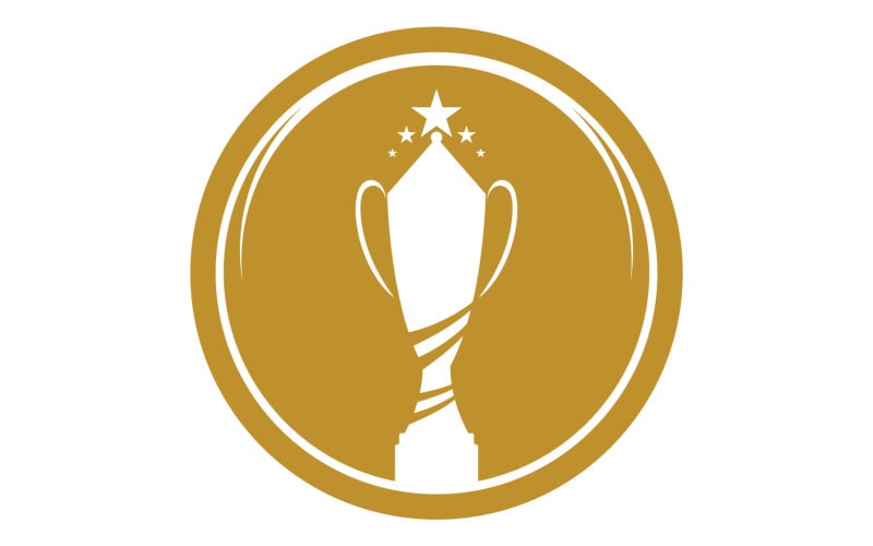Golden Trophy Cups And Awards Logo 16 Logo Template