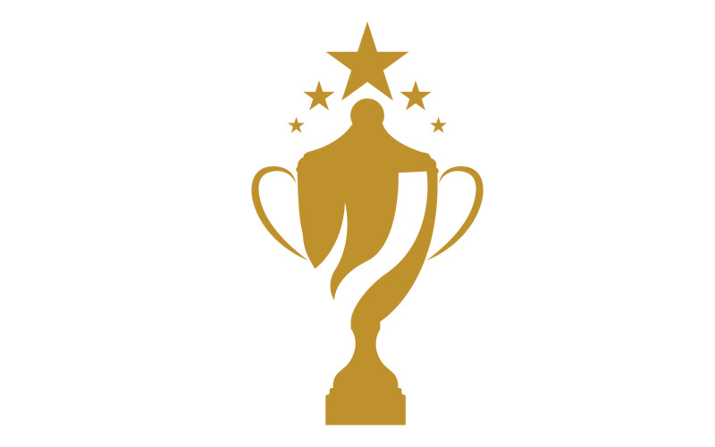 Golden Trophy Cups And Awards Logo 2 Logo Template