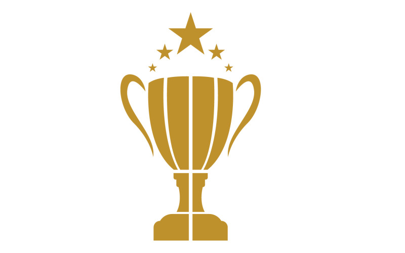 Golden Trophy Cups And Awards Logo 3 Logo Template