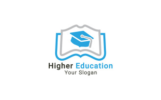 Higher Learning Logo, Reaching Star Education Logo, Graduation Logo Template
