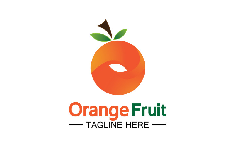 Orange Fruits Fresh Symbol Logo 12 Logo Template