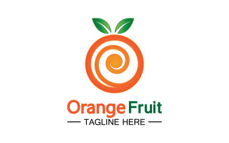 Orange Fruits Fresh Symbol Logo 29