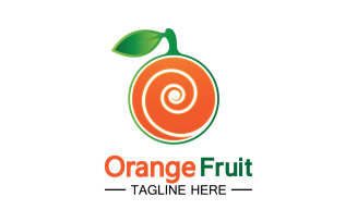 Orange Fruits Fresh Symbol Logo 31