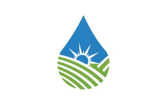 Water Drop And Leaf Nature Energy Logo 15