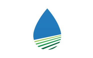 Water Drop And Leaf Nature Energy Logo 17
