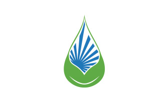 Water Drop And Leaf Nature Energy Logo 1