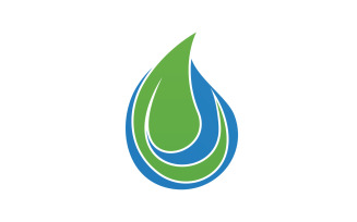 Water Drop And Leaf Nature Energy Logo 2