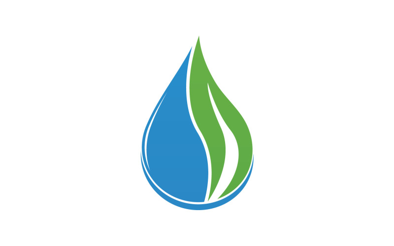 Water Drop And Leaf Nature Energy Logo 5 Logo Template
