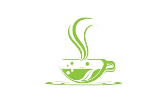 Green Tea Drink Logo Vector Template 2