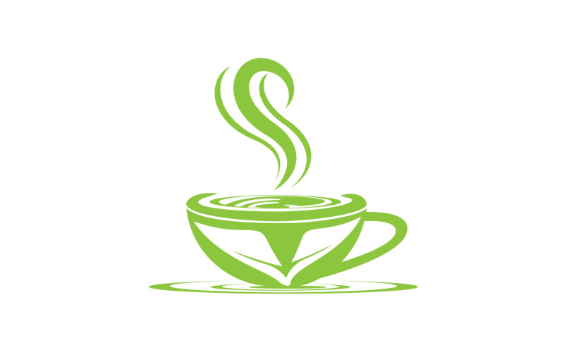 Green Tea Drink Logo Vector Template 3 Logo Template