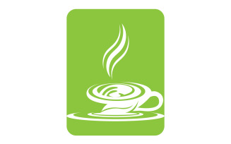 Green Tea Drink Logo Vector Template 6