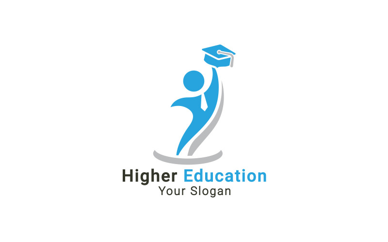 Higher Education Logo, Higher Learning Logo, Reaching Star Education Logo Logo Template