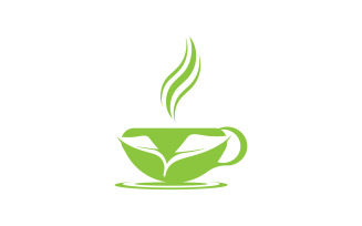 Green Tea Drink Logo Vector Template 10