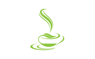 Green Tea Drink Logo Vector Template 12