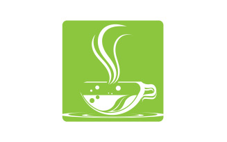 Green Tea Drink Logo Vector Template 13