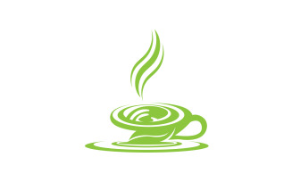 Green Tea Drink Logo Vector Template 18