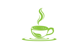 Green Tea Drink Logo Vector Template 19