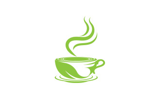 Green Tea Drink Logo Vector Template 27