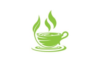 Green Tea Drink Logo Vector Template 28