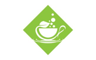 Green Tea Drink Logo Vector Template 29