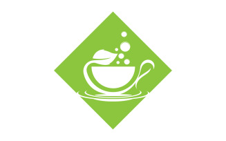 Green Tea Drink Logo Vector Template 29