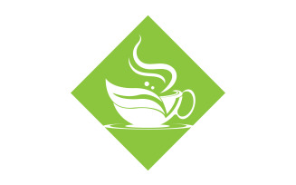 Green Tea Drink Logo Vector Template 30