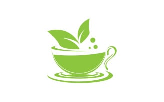 Green Tea Drink Logo Vector Template 34