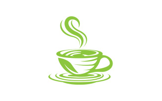 Green Tea Drink Logo Vector Template 36
