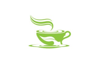 Green Tea Drink Logo Vector Template 41