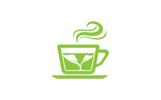 Green Tea Drink Logo Vector Template 44